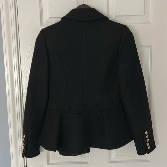 LoveShackFancy Morrow Double-Breasted Wool-Blend Felt Peplum Jacket - Picture 6 of 6